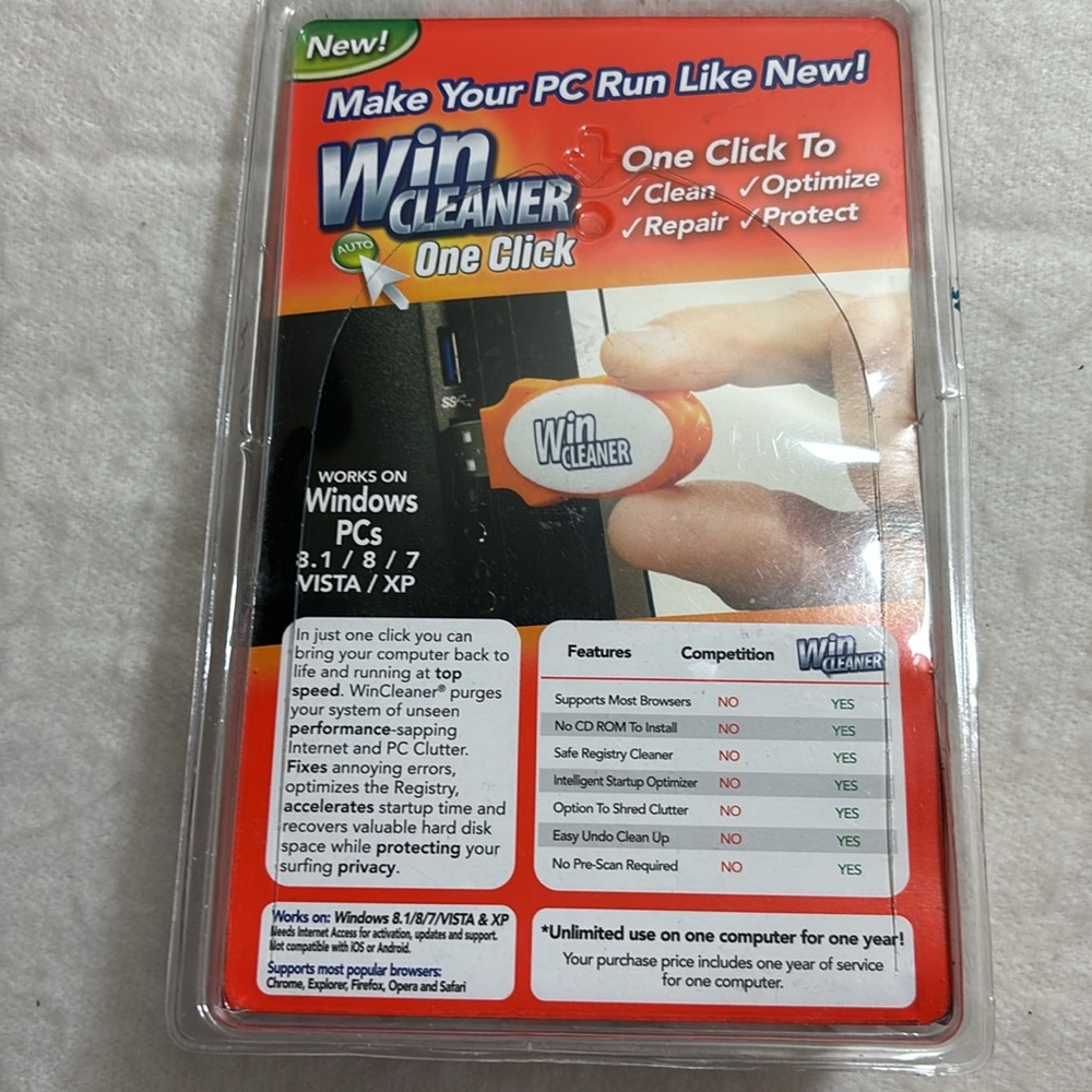 WinCleaner One Click PC Cleaner Faster Startup/Browsing/Security Privacy New - Picture 2 of 2